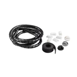 D-Line Black 4 Piece Cable Tidy Kit