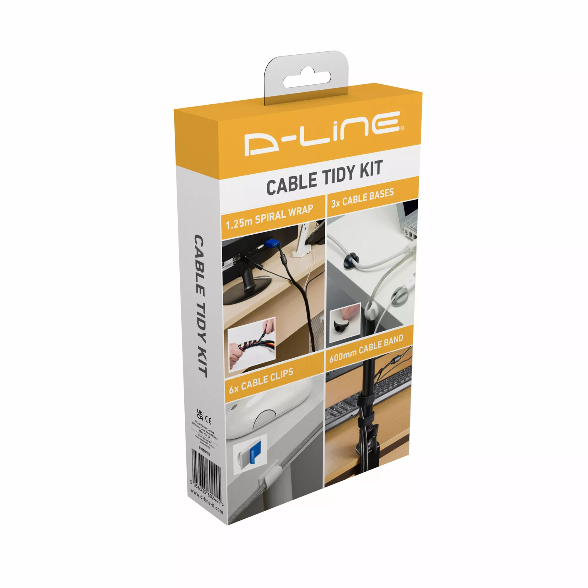 D-Line Black 4 Piece Cable Tidy Kit 2 D-Line Black 4 Piece Cable Tidy Kit - Image 2