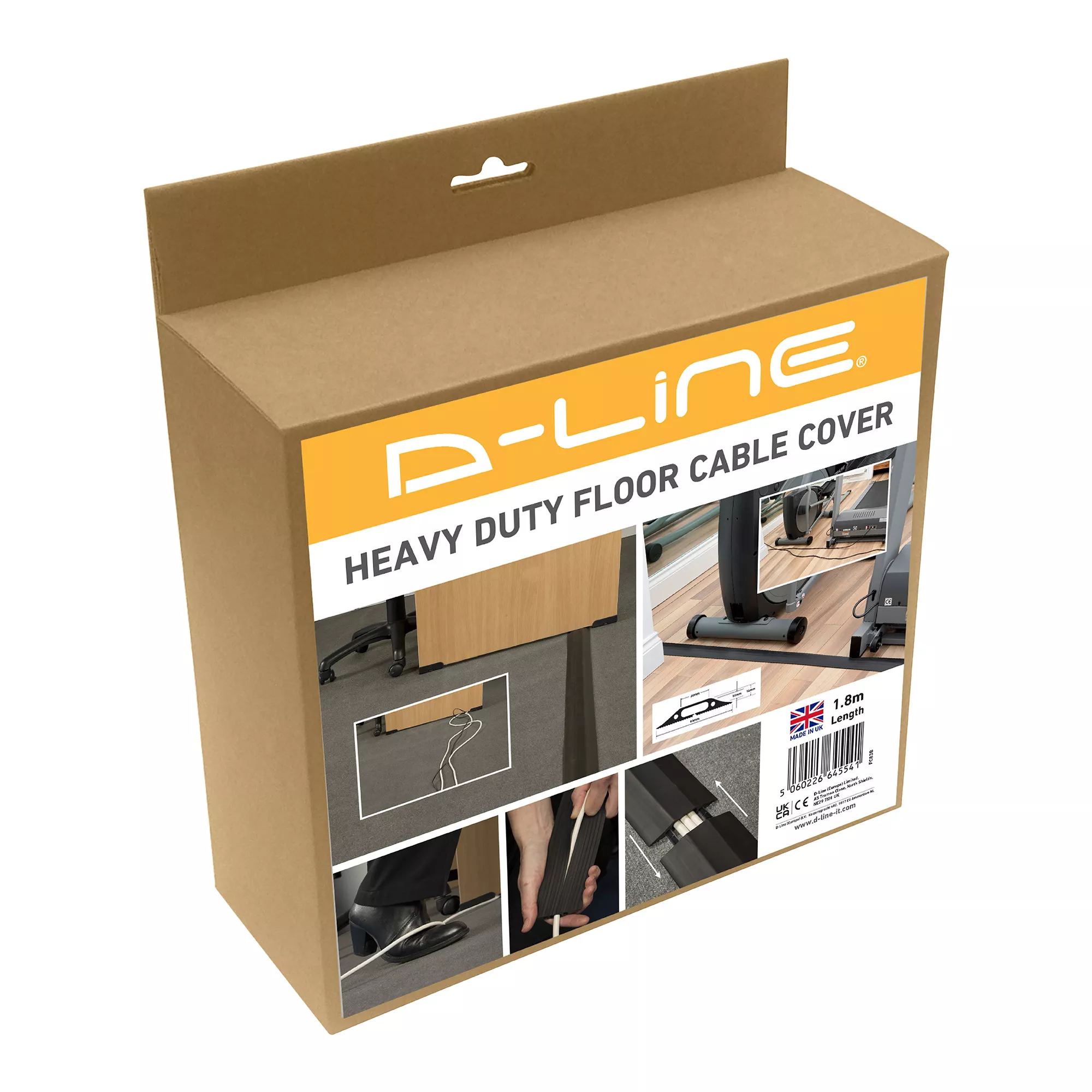 D-Line Black Floor Cable Cover, (L)1.8m 2 D-Line Black Floor Cable Cover, (L)1.8m - Image 2