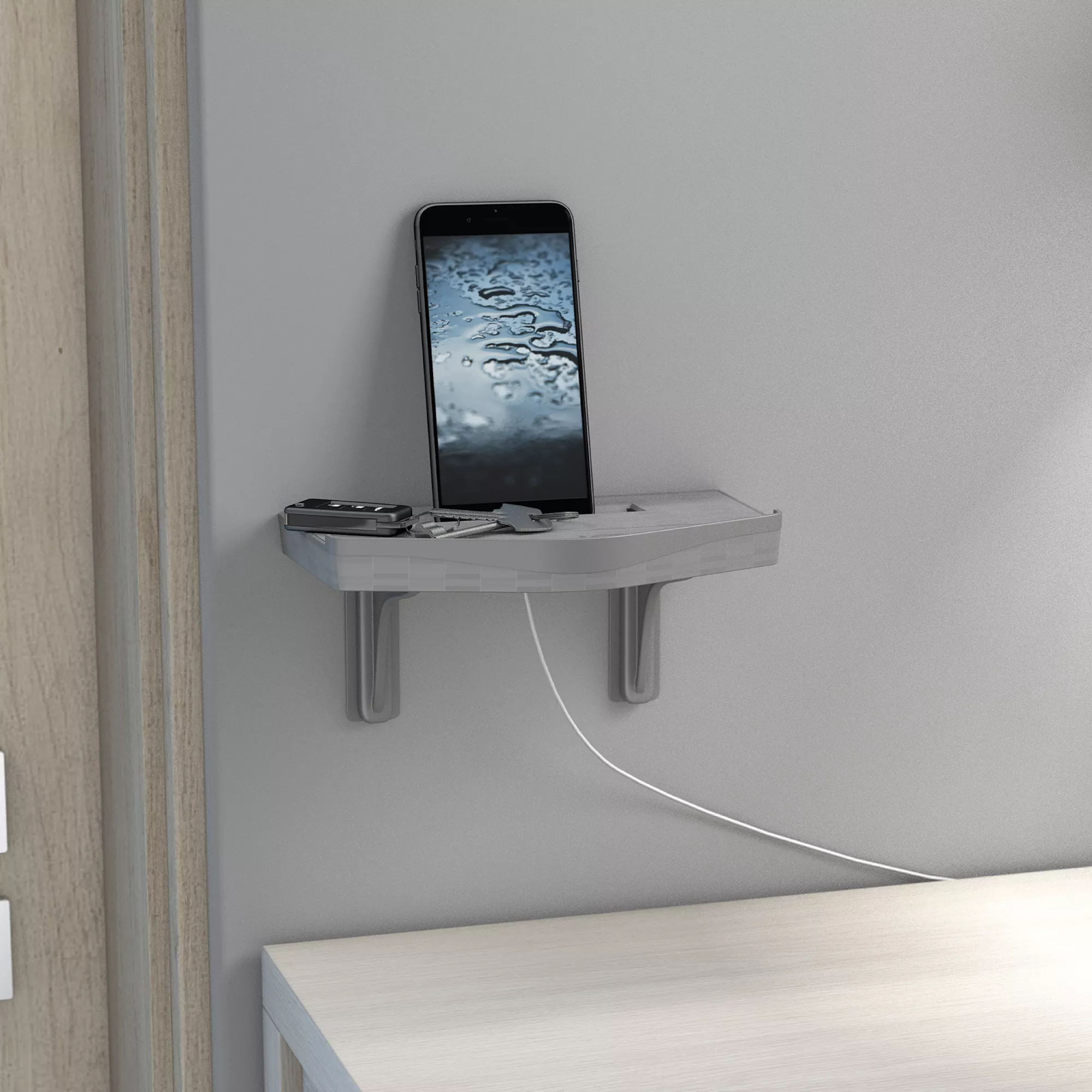 D-Line Grey Cable Tidy Shelf 3 D-Line Grey Cable Tidy Shelf - Image 3