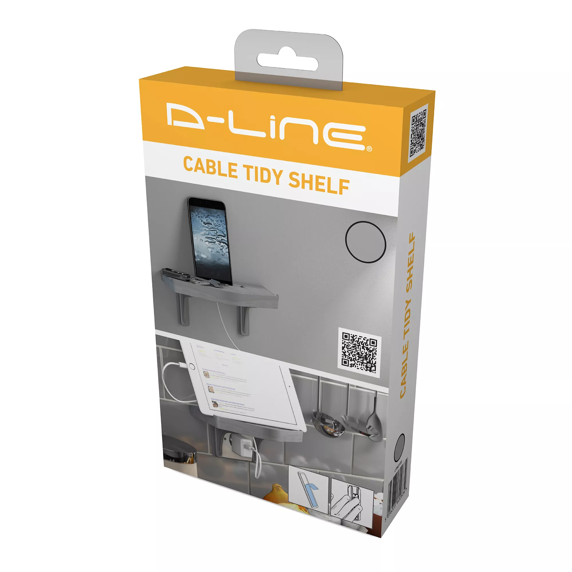 D-Line Grey Cable Tidy Shelf 2 D-Line Grey Cable Tidy Shelf - Image 2