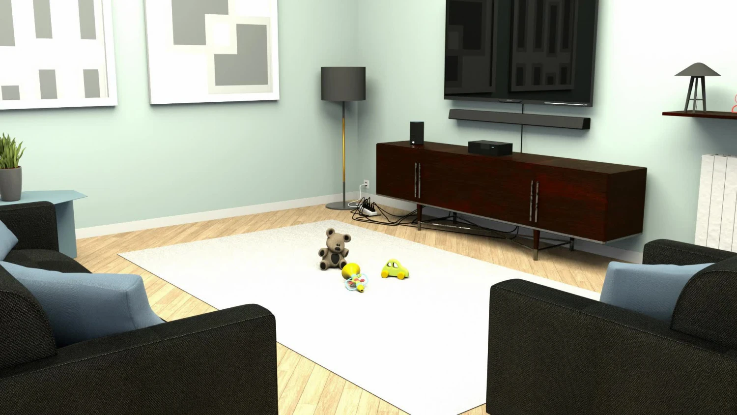 D-Line Large Black Cable Tidy Unit 2 D-Line Large Black Cable Tidy Unit - Image 2