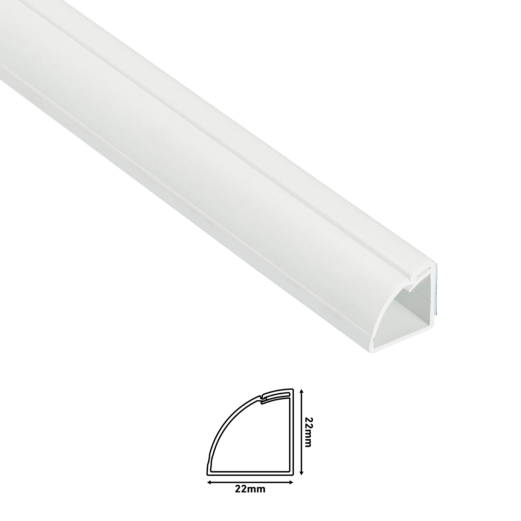 D-Line White 11 Piece Trunking Kit (D)22mm, (W)22mm 4 D-Line White 11 Piece Trunking Kit (D)22mm, (W)22mm - Image 4