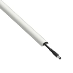 D-Line White Half-round Trunking Length,(W)20mm (L)1m (H)10mm, Pack Of 4