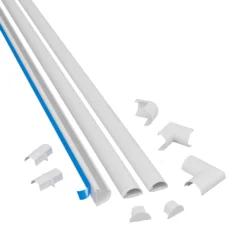 D-Line White Half-round Trunking Length,(W)30mm (L)1m (H)15mm, Pack Of 3 -Master Yale Shop d line white half round trunking length w 30mm l 1m h 15mm pack of 35056335600236 01c BQ scaled