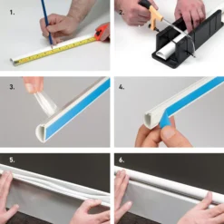 D-Line White Half-round Trunking Length,(W)30mm (L)1m (H)15mm, Pack Of 3 -Master Yale Shop d line white half round trunking length w 30mm l 1m h 15mm pack of 35056335600236 01i BQ