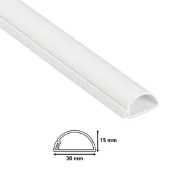 D-Line White Half-round Trunking Length,(W)30mm (L)1m (H)15mm, Pack Of 3 -Master Yale Shop d line white half round trunking length w 30mm l 1m h 15mm pack of 35056335600236 04c BQ