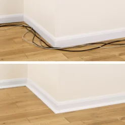 D-Line White Quarter-circle Decorative Trunking,(W)22mm (L)2m (H)22mm, Pack Of 4 -Master Yale Shop d line white quarter circle decorative trunking w 22mm l 2m h 22mm pack of 45056335602735 01i bq