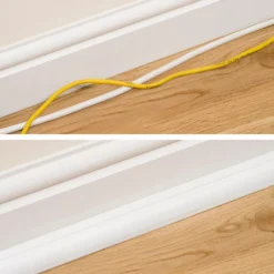 D-Line White Quarter-circle Decorative Trunking,(W)22mm (L)2m (H)22mm, Pack Of 4 -Master Yale Shop d line white quarter circle decorative trunking w 22mm l 2m h 22mm pack of 45056335602735 02i bq