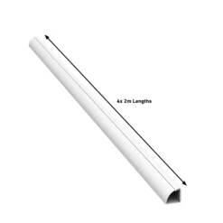 D-Line White Quarter-circle Decorative Trunking,(W)22mm (L)2m (H)22mm, Pack Of 4 -Master Yale Shop d line white quarter circle decorative trunking w 22mm l 2m h 22mm pack of 45056335602735 02t bq