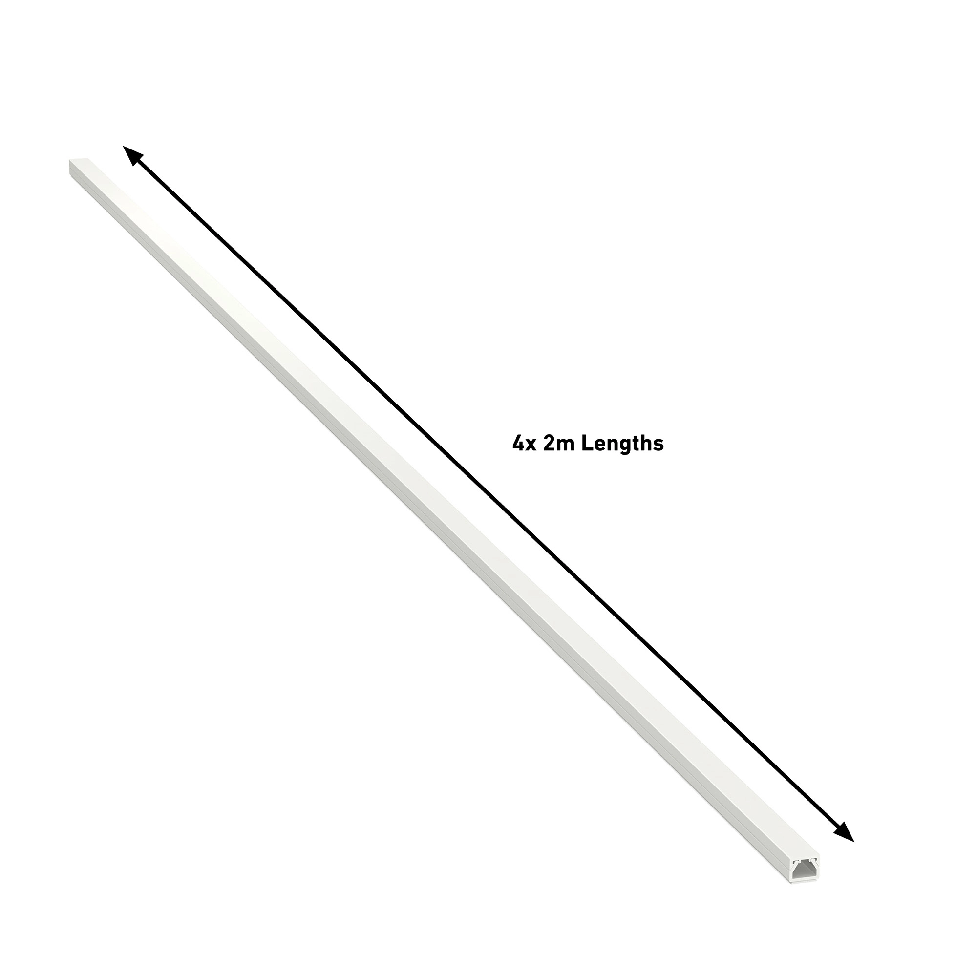 D-Line White Rectangular Trunking Length,(W)10mm (L)2m (H)8mm, Pack Of 4 6 D-Line White Rectangular Trunking Length,(W)10mm (L)2m (H)8mm, Pack Of 4 - Image 6