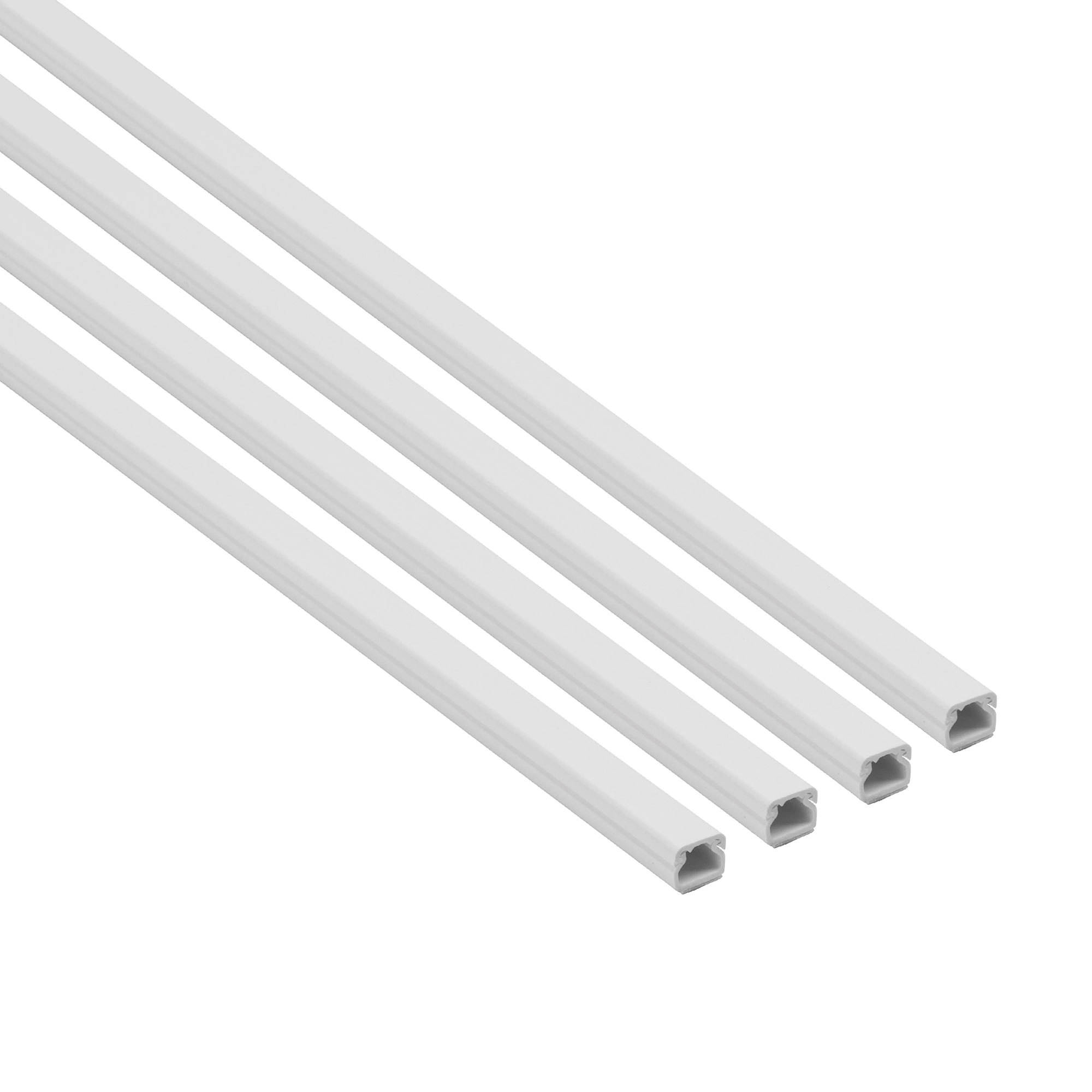 D-Line White Rectangular Trunking Length,(W)10mm (L)2m (H)8mm, Pack Of 4 1 D-Line White Rectangular Trunking Length,(W)10mm (L)2m (H)8mm, Pack Of 4