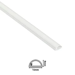 D-Line White Semi-circle Decorative Trunking,(W)16mm (L)2m (H)8mm, Pack Of 4 -Master Yale Shop d line white semi circle decorative trunking w 16mm l 2m h 8mm pack of 45056335602704 01t bq