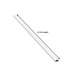 D-Line White Semi-circle Decorative Trunking,(W)16mm (L)2m (H)8mm, Pack Of 4 -Master Yale Shop d line white semi circle decorative trunking w 16mm l 2m h 8mm pack of 45056335602704 02t bq