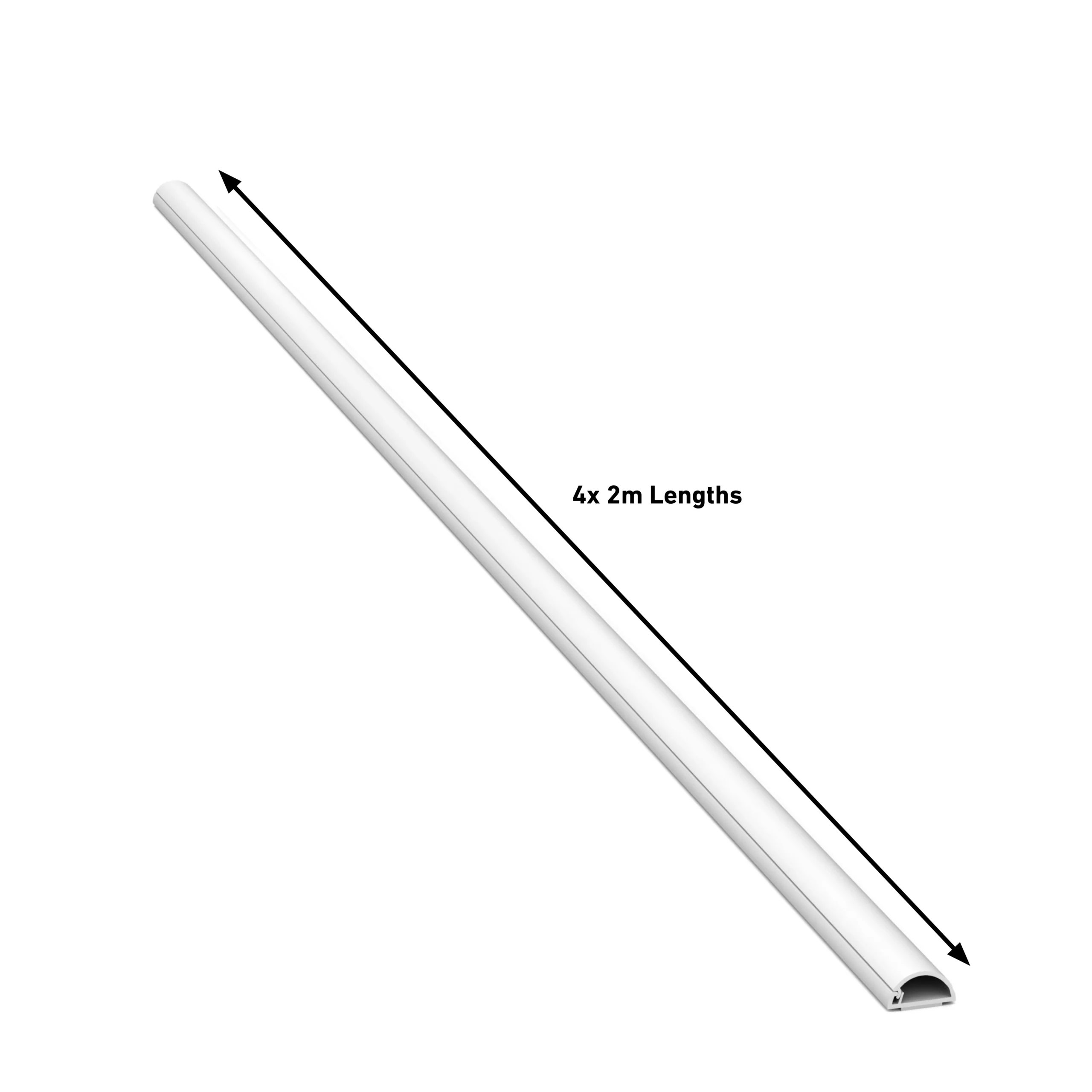 D-Line White Semi-circle Decorative Trunking,(W)20mm (L)2m (H)10mm, Pack Of 4 6 D-Line White Semi-circle Decorative Trunking,(W)20mm (L)2m (H)10mm, Pack Of 4 - Image 6