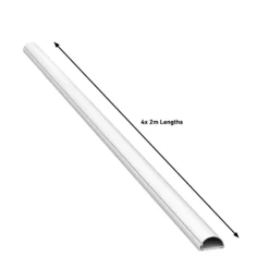 D-Line White Semi-circle Decorative Trunking,(W)30mm (L)2m (H)15mm, Pack Of 4 -Master Yale Shop d line white semi circle decorative trunking w 30mm l 2m h 15mm pack of 45056335602728 02t bq