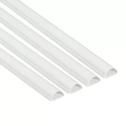 D-Line White Semi-circle Decorative Trunking,(W)30mm (L)2m (H)15mm, Pack Of 4