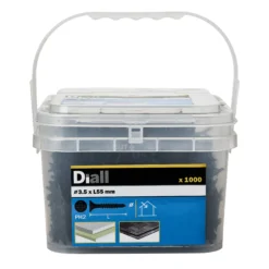 Diall Fine Iron Plasterboard Screw (Dia)3.5mm (L)55mm, Pack Of 1000