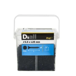 Diall Fine Metal & Wood Plasterboard Screw (Dia)3.5mm (L)25mm, Pack