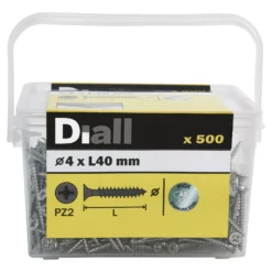 Diall Stainless Steel Screw (Dia)4mm (L)40mm, Pack Of 500