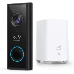 Eufy Black Wireless Video Doorbell With Homebase