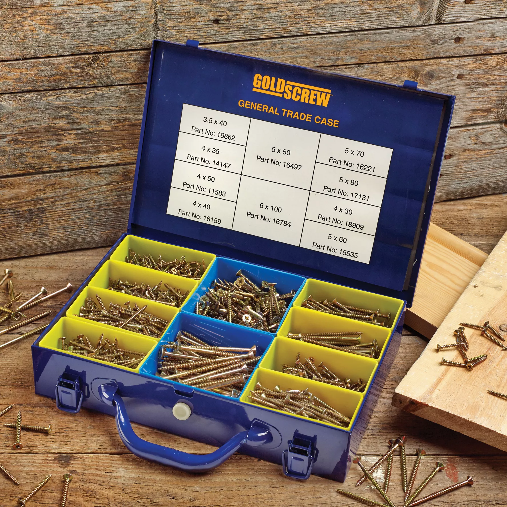 Goldscrew General PZ Flat Countersunk Carbon Steel Trade Case, Pack Of 1400 8 Goldscrew General PZ Flat Countersunk Carbon Steel Trade Case, Pack Of 1400 - Image 8