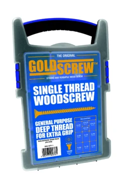 Goldscrew PZ Double-countersunk Yellow-passivated Carbon Steel (C1022) Screw, Pack Of 1000