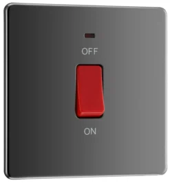 GoodHome 45A Rocker Flat Control Switch With LED Indicator Black -Master Yale Shop goodhome 45a rocker flat control switch with led indicator black5059340134482 03c scaled