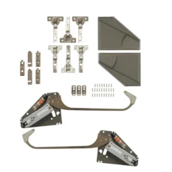 GoodHome Bi Fold Kit A Grey Soft-close Open & Close Mechanism, Pack Of 2