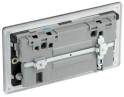 GoodHome Black Nickel 13A Flat Switched Double Screwless WiFi Extender Socket With USB -Master Yale Shop goodhome black nickel 13a flat switched double screwless wifi extender socket with usb5059340135878 21c scaled