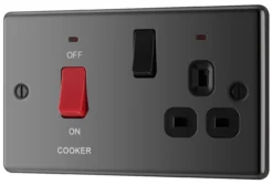 GoodHome Black Nickel Cooker Switch & Socket With Neon & Black Inserts -Master Yale Shop goodhome black nickel cooker switch socket with neon black inserts5059340135540 05c scaled