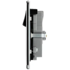 GoodHome Black Nickel Double 13A Screwless Switched Socket With USB X2 4.2A & Black Inserts -Master Yale Shop goodhome black nickel double 13a screwless switched socket with usb x2 4 2a black inserts5059340135847 05c scaled