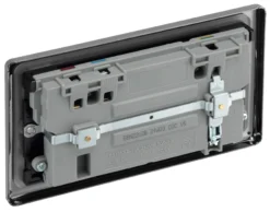 GoodHome Black Nickel Double 13A Switched Socket With USB X2 3.1A & Black Inserts -Master Yale Shop goodhome black nickel double 13a switched socket with usb x2 3 1a black inserts5059340135564 06c bq scaled