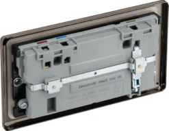 GoodHome Black Nickel Double 13A Switched Socket With USB X3 & Black Inserts 11 GoodHome Black Nickel Double 13A Switched Socket With USB X3 & Black Inserts -Master Yale Shop goodhome black nickel double 13a switched socket with usb x3 black inserts5059340135571 21c scaled