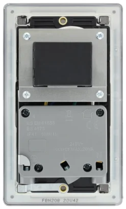 GoodHome Black Nickel Double Screwless Shaver Socket -Master Yale Shop goodhome black nickel double screwless shaver socket5059340134246 04c scaled