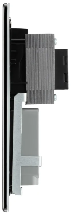 GoodHome Black Nickel Double Screwless Shaver Socket -Master Yale Shop goodhome black nickel double screwless shaver socket5059340134246 05c scaled