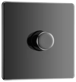GoodHome Black Nickel Flat Profile Single 2 Way 400W Screwless Dimmer Switch -Master Yale Shop goodhome black nickel flat profile single 2 way 400w screwless dimmer switch5059340133805 03c scaled