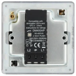 GoodHome Black Nickel Flat Profile Single 2 Way 400W Screwless Dimmer Switch -Master Yale Shop goodhome black nickel flat profile single 2 way 400w screwless dimmer switch5059340133805 04c scaled