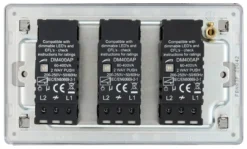 GoodHome Black Nickel Flat Profile Triple 2 Way 400W Screwless Dimmer Switch -Master Yale Shop goodhome black nickel flat profile triple 2 way 400w screwless dimmer switch5059340133881 04c scaled