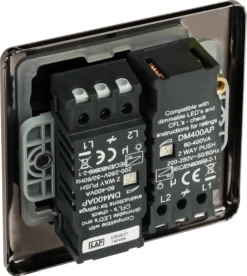 GoodHome Black Nickel Raised Rounded Profile Double 2 Way 400W Dimmer Switch -Master Yale Shop goodhome black nickel raised rounded profile double 2 way 400w dimmer switch5059340135373 21c scaled