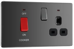 GoodHome Black Nickel Screwless Cooker Switch & Socket With Neon & Black Inserts -Master Yale Shop goodhome black nickel screwless cooker switch socket with neon black inserts5059340134208 03c scaled