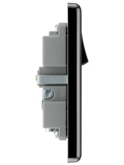 GoodHome Black Nickel Single 13A Switched Socket With USB X2 & Black Inserts -Master Yale Shop goodhome black nickel single 13a switched socket with usb x2 black inserts5059340135533 05c scaled