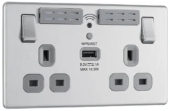 GoodHome Brushed Steel 13A Flat Switched Double Screwless WiFi Extender Socket With USB 8 GoodHome Brushed Steel 13A Flat Switched Double Screwless WiFi Extender Socket With USB -Master Yale Shop goodhome brushed steel 13a flat switched double screwless wifi extender socket with usb5059340135755 03c scaled