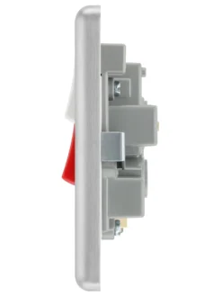 GoodHome Brushed Steel Cooker Switch & Socket With Neon & White Inserts -Master Yale Shop goodhome brushed steel cooker switch socket with neon white inserts5059340132433 05c scaled