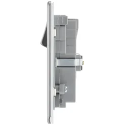 GoodHome Brushed Steel Double 13A Screwless Switched Socket With USB X2 3.1A & Grey Inserts 11 GoodHome Brushed Steel Double 13A Screwless Switched Socket With USB X2 3.1A & Grey Inserts -Master Yale Shop goodhome brushed steel double 13a screwless switched socket with usb x2 3 1a grey inserts5059340132259 05c scaled