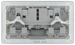 GoodHome Brushed Steel Double 13A Socket & Grey Inserts, Pack Of 5 -Master Yale Shop goodhome brushed steel double 13a socket grey inserts pack of 55059340132334 04c scaled