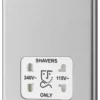 GoodHome Brushed Steel Double Screwed Shaver Socket