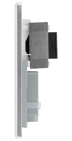 GoodHome Brushed Steel Double Screwed Shaver Socket -Master Yale Shop goodhome brushed steel double screwed shaver socket5059340132518 05c scaled