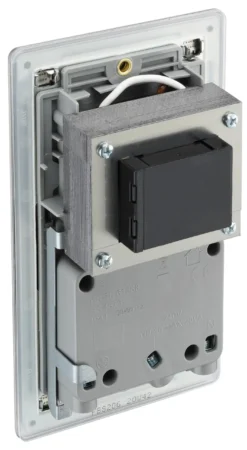 GoodHome Brushed Steel Double Screwless Shaver Socket -Master Yale Shop goodhome brushed steel double screwless shaver socket5059340132211 21c scaled