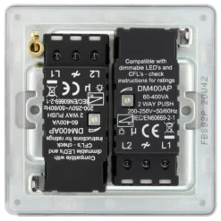 GoodHome Brushed Steel Flat Profile Double 2 Way 400W Screwless Dimmer Switch 9 GoodHome Brushed Steel Flat Profile Double 2 Way 400W Screwless Dimmer Switch -Master Yale Shop goodhome brushed steel flat profile double 2 way 400w screwless dimmer switch5059340131818 04c scaled